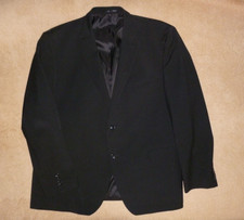 schwarzes Herren Sakko / Anzugjacke Gr. 30 von Lanf. Castellani - 44% Wolle