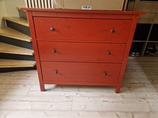 Kommode IKEA HEMNES, rot Furnier, guter Zustand, 1 Meter hoch und 1m breit