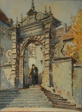 Stairs to the yard gate