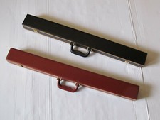 Billard Queue-Koffer Case Kunstleder-Sperrholz, schwarz, weinrot