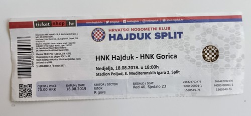 Ticket hajduk split hnk - ticket,
