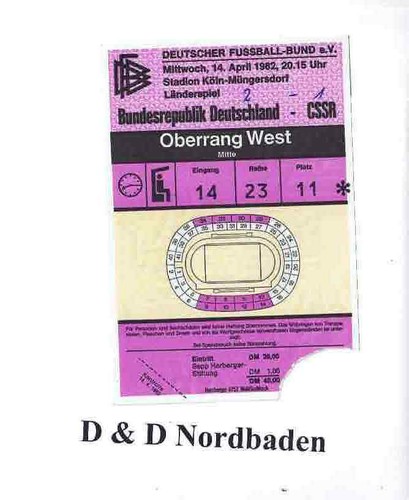 Ticket eintrittskarte 1982 - ticket,