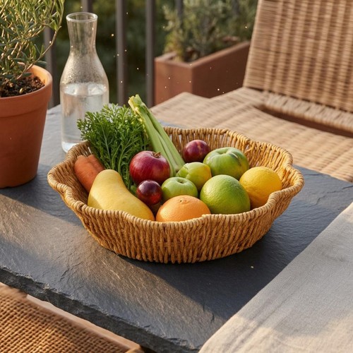 Poly rattankorb geflochten - poly-rattankorb,