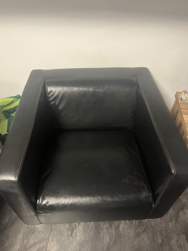 Ledersessel schwarz gebraucht - schwarz,