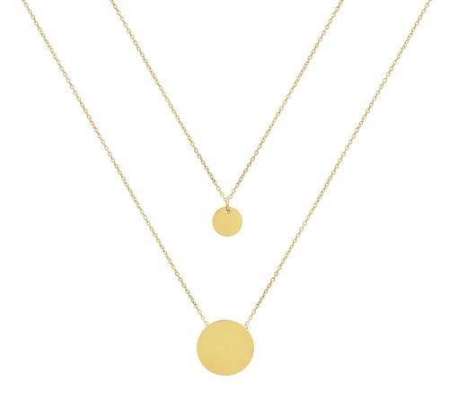 Edelstahl doppel choker coin - doppel,