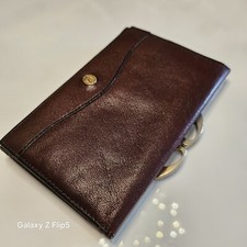 Original Goldpfeil Damen Geldbörse Leder bordeaux 12x8x1,5cm