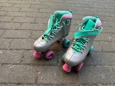 SFR Vision Disco Roller in silber und grün Größe 38 UK 5 guter Zustand