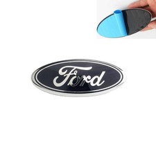 1X Für Ford KA 08-16: Oval FLAT Badge Abzeichen 175x70mm Blau & Chrom Emblem