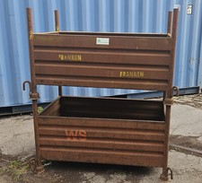 2 Transportbox Gitterbox Stapelbox Box für Gerüst Deckenstützen Schalung #B25