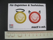 GIB AIDS KEINE CHANCE Engelchen & Teufelchen Sticker Aufkleber Reklame Werbung