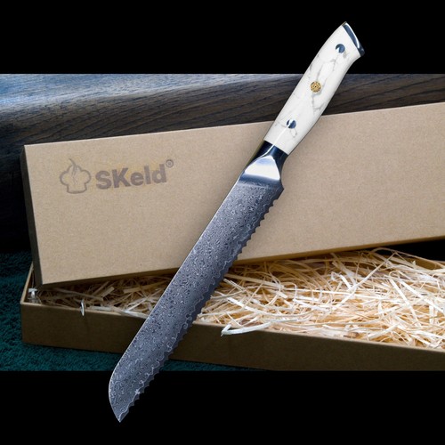 Damast brotmesser vg10 - damast, |