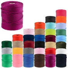 100m Polyester-Schnur Kordel 4mm, PES Kordel Flechtschnur, Polyesterkordel