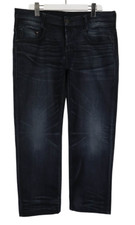 G-Star New Radar Low Loose Jeans Herren W38/L32 Schwarz Whiskers Knopf Fly