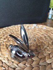 Hase Glänzend Metall Silberfarben massiv