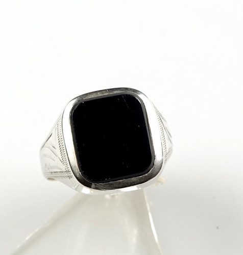 Art deko onyx ring - art, ring,
