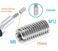 M12 auf M8 Gewinde Adapter