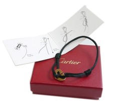 Cartier Armband C Herz Weißgold 750 schwarzes Seil mit Box und Garantie