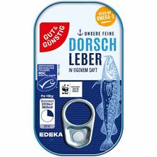 Gut&Günstig Dorschleber reich an Omega-3-Fettsäuren 121g Dose