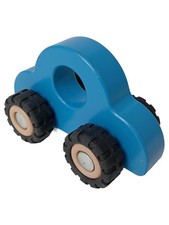 GOKI Motorikspielzeug Holz Auto Blau Kinder Spielzeug Fahrzeug