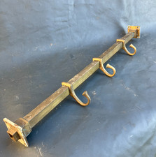 antike Kleiderstange Kleiderhaken Messing Schrank Haken Fleischer Wurst 4090-3