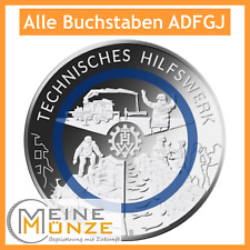 10 Euro Münze TECHNISCHES HILFSWERK THW 2025 Alle Buchstaben ADFGJ zur Auswahl