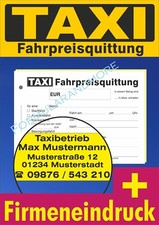 TAXI-Quittung, Block á 2x50