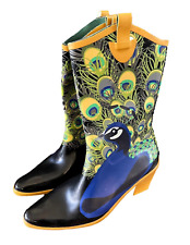 Gummi-Cowboystiefel Westernstiefel Gummistiefel Stiefeletten Damen Gr. 36, 37,38