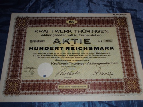 Historische aktie kraftwerk - aktie, ,