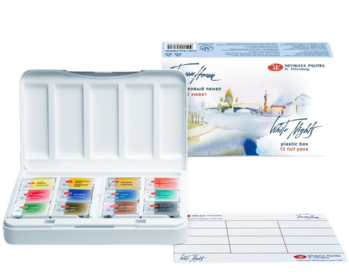 White nights aquarell set - white,