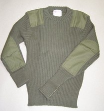 Englischer Armee Pullover/Strickpullover mit Stoffbesatz  Bitte Maße beachten !