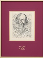 Salvador Dalí Kunstdruck – Surrealistisches Porträt (Rabelais) – Gerahmt