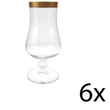 6er Set Bierglas Goldrand 10