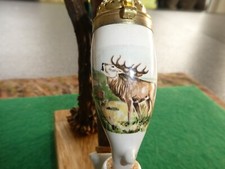 Jäger/Porzellanpfeife Motiv Hirsch mit Pfeifenständer