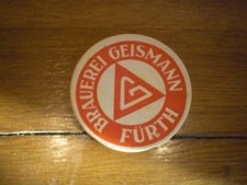 Bierdeckel Brauerei Bier  Geismann Fürth -alt-
