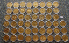 Gedenkmünzen 2 Euro 51 vergoldet Finnland 2008 Atomium 2006 Luxemburg ...