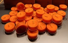 Partylite 36 Teelichter  PUMPKIN-BRANDY / Kürbisbrand NEU RAR Weihnachten X-mas*