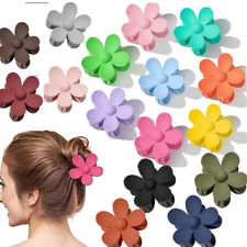 Haarklips Haarklammer Haarspange Blumen Gummi Haarschmuck 20 Farben + Geschenk 