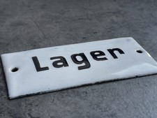 altes Emaille Schild - LAGER -