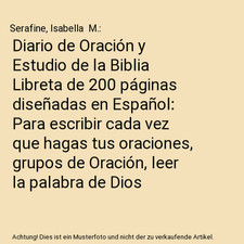 Diario de Oración y Estudio de la Biblia Libreta de 200 páginas diseñadas en 