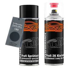 Autolack 2K Spraydosen Set für Mercedes Daimler Benz 189 Preto Esmeralda Perol.