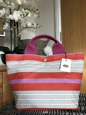 Brandneu mit Etikett Fossil Keyper Grab Bag Mini Shopper Tasche helle Streifen Beuteltasche 