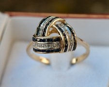 585 Gold Ring Blau Saphire