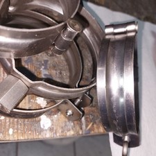 6x Titanzink Rohrschelle mit Gewindemuffe , Schelle Fallrohrhalter Rohr DN100