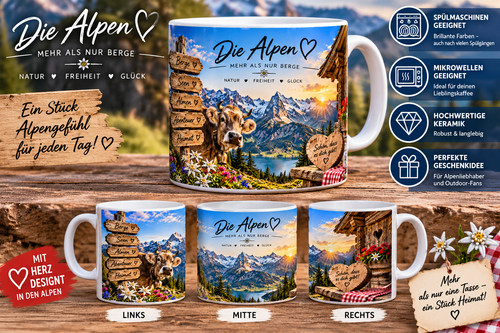 Alpen tasse 325ml bergliebe - alpen, |