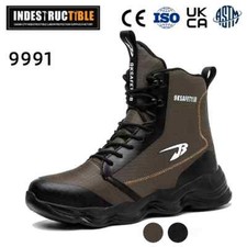 Herren Schnittschutzstiefel Forststiefel Stahlkappe Rutschfest Arbeitsschuhe Neu