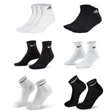 Quarter Socken Nike, adidas, Socken Buddies, schwarz/weiß 3/6/9/12/15/18 Paar