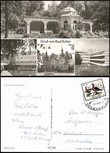 Ansichtskarte bad sulza - bad, mb