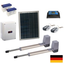 starkes Torantrieb Drehtorantrieb Set für zweiflügeliges Tor 6 m  600 kg + Solar