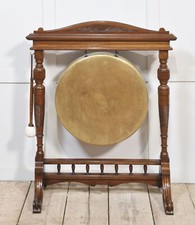 Tafelgong mit nussbaumrahmen - tafelgong,