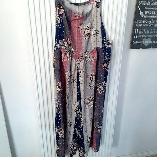 Clubwear floraler overall - clubwear, mit